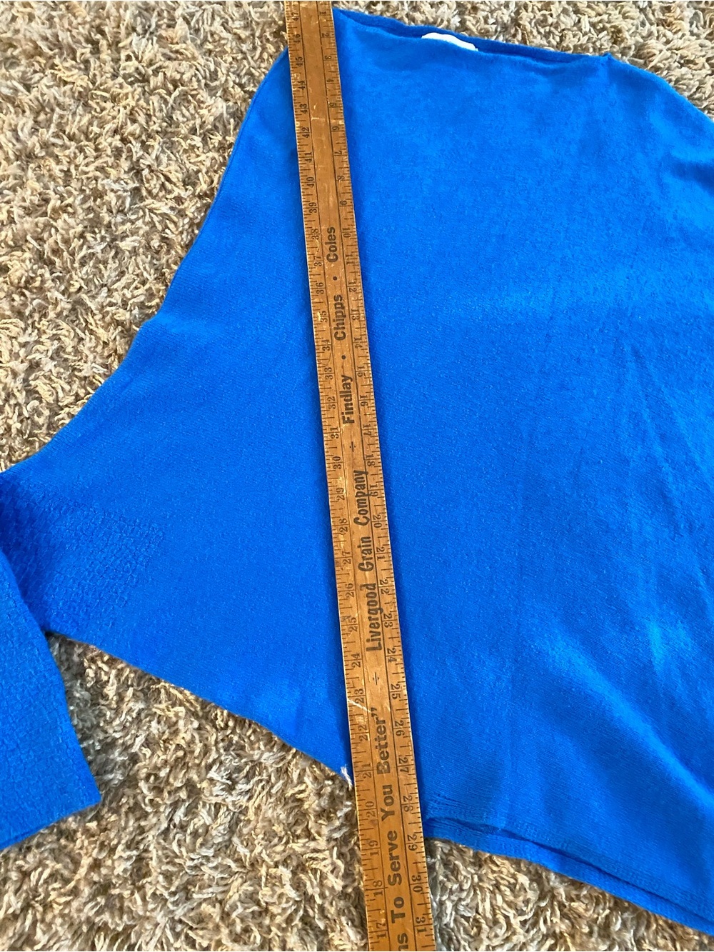 Jaki London Cobalt Blue Asymmetric Draped Knit Sweater One Size - Picture 8 of 9